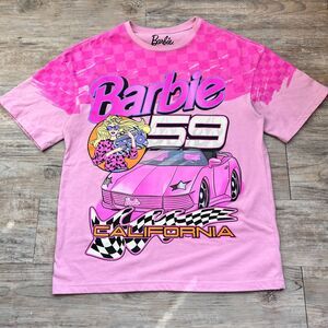 Barbie Pink Allover Print Racing T-Shirt BoxLunch Medium Men's Graphic Tee